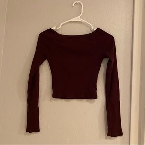 Brandy Melville Boatneck Long Sleeve Top